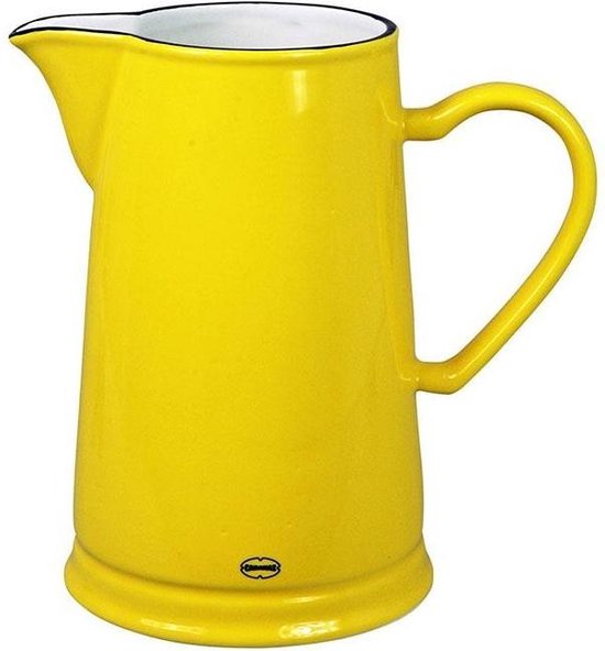 Foto: Cabanaz schenkkan keramiek pitcher 1 6 liter geel