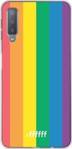 Samsung Galaxy A7 (2018) Hoesje Transparant TPU Case - #LGBT #ffffff