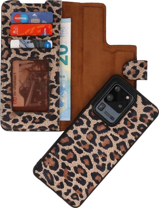 Étui Bookstyle 2 en 1 Bestcases Leopard pour Samsung Galaxy S20 Ultra