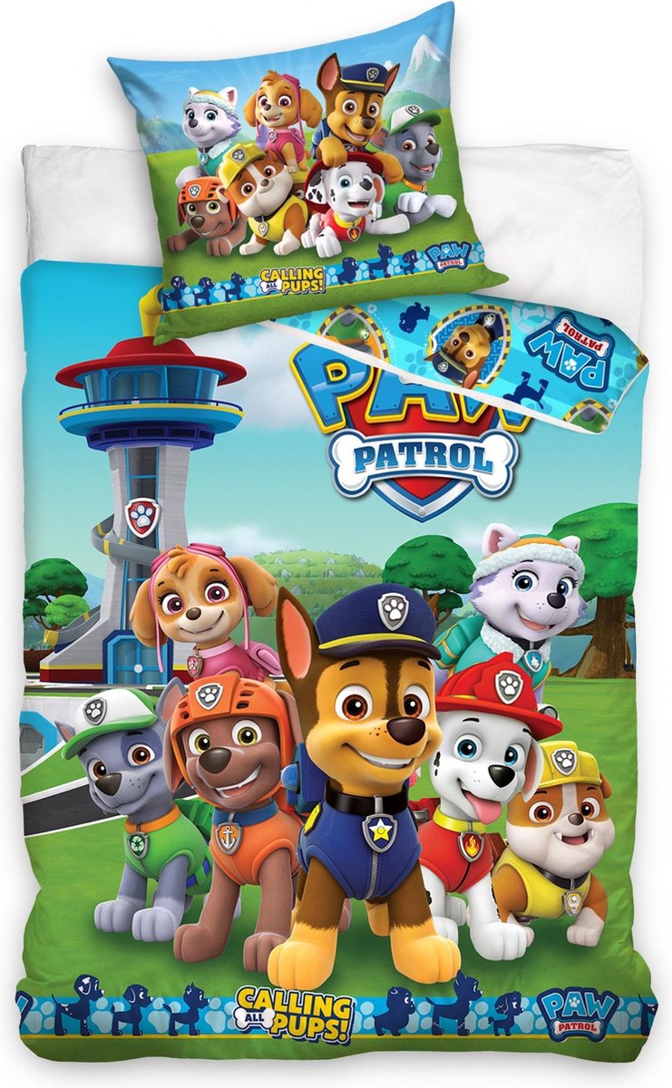 PAW Patrol Carbotex Dekbedovertrek Paw Patrol Junior 140 X 200 Cm Katoen Multicolor