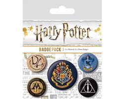 HARRY POTTER -  5 Pack Badges - Hogwarts