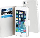 muvit iPhone 5 / 5S Magnetic Wallet Stand Case met 3 kaartsloten - Wit