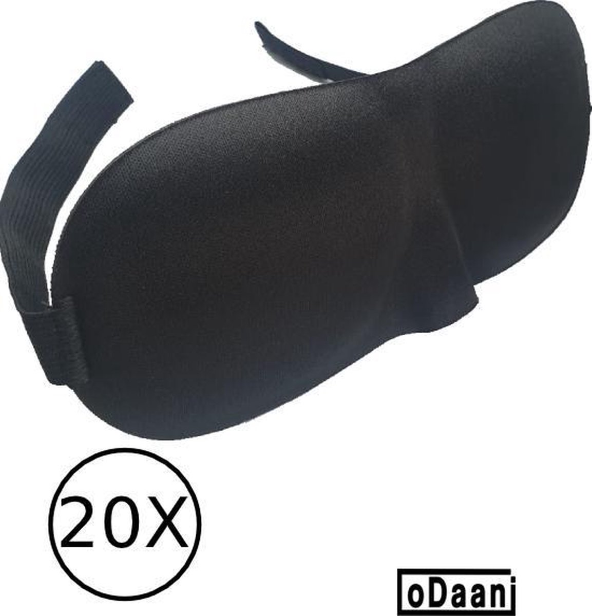 3D Slaapmasker zwart 20 stuks – Slaapcomfort – oDaani