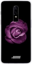 OnePlus 6 Hoesje Transparant TPU Case - Purple Rose #ffffff