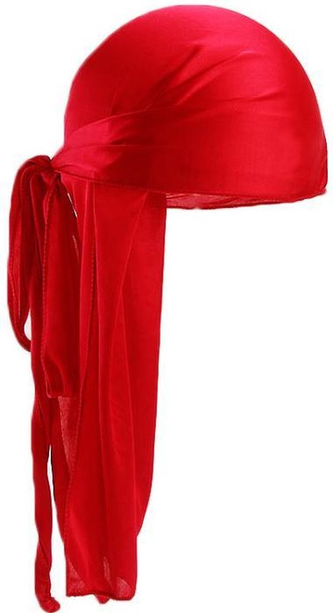 Cabantis® Durag Heren – Satijn Waves Cap – Anti-Haarbreuk – Lange Banden – Ademend – Unisex – Rood