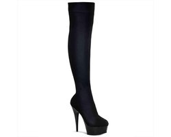 Pleaser - DELIGHT-3002 Plateau Laarzen - US 6 - 36 Shoes - Zwart