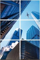 Wolkenkrabber | Fotoprint | 6 panelen | 60x60 cm