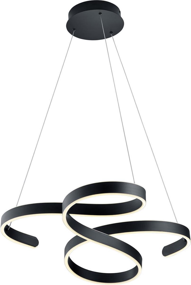 LED Hanglamp - Hangverlichting - Trion Frinco - 52W - Warm Wit 3000K - Dimbaar - Rond - Mat Antraciet - Aluminium