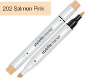 Stylefile Marker Brush - Salmon Pink - Hoge kwaliteit twin tip marker met brushpunt