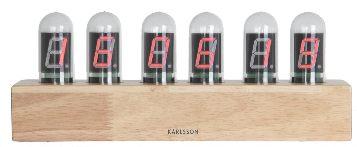 Vorige bestuurder hoeveelheid verkoop Karlsson Cathode Tafelklok - 28x12 cm - Naturel | bol.com