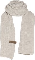 Knit Factory Jazz Gebreide Sjaal Dames & Heren - Beige Wintersjaal - Langwerpige sjaal - Wollen sjaal - Heren sjaal - Dames sjaal - Beige - 200x30 cm