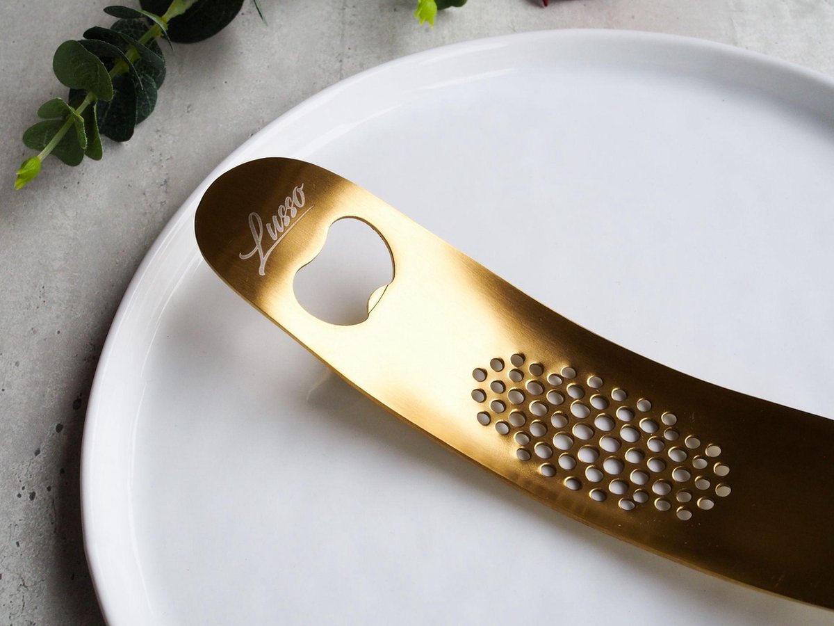 Lusso Knoflookpers - Goud - Flesopener