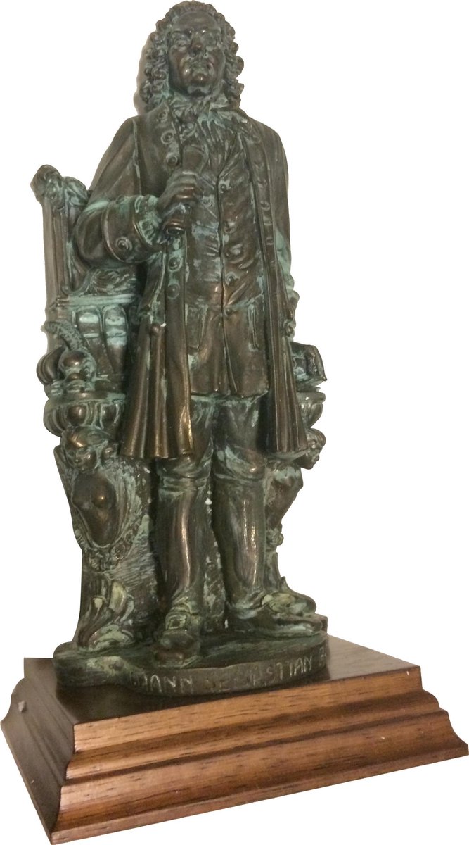 Johann Sebastian Bach Standbeeld – Luxueus Beeld met Bronsafwerking 27 cm