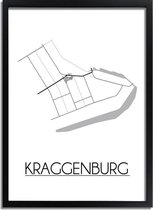 DesignClaud Kraggenburg Plattegrond poster A2 + Fotolijst wit