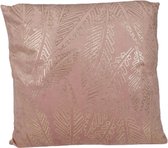 Atmosphera Kussen – Sierkussen – Kussens Woonkamer – Velvet – Zacht – 40x40 cm – Roze – Goud