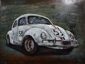 Peinture métal art 3D - Peinture - Volkswagen beetle - 80x60 - salon chambre