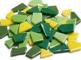 Mozaïeksteentjes Colorful puzzle - weidegroen mix; 500 gram
