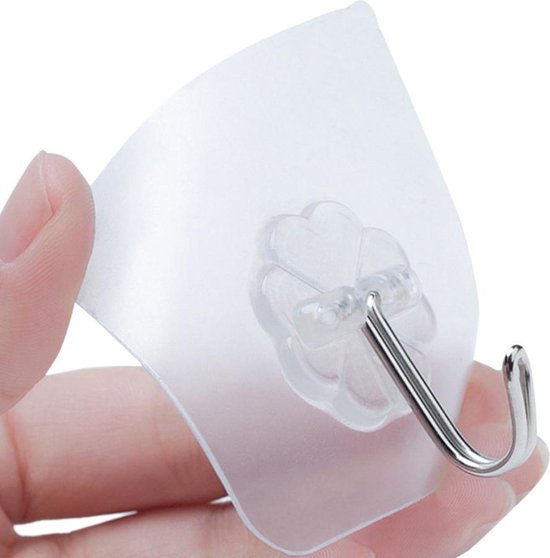 Bol Com Zelfklevende Muur Haak Wandhaak Waterbestendig Transparant Set Van 10