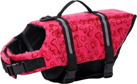 Zwemvest Hond met Handvat - Roze - M