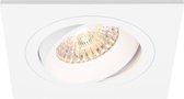 LED Spot Set - Pragmi Borny Pro - GU10 Fitting - Inbouw Vierkant - Mat Wit - Kantelbaar - 92mm - Philips - SceneSwitch 827 36D - 1.5W-5W - Warm Wit 2200K-2700K - Dimbaar - BES LED