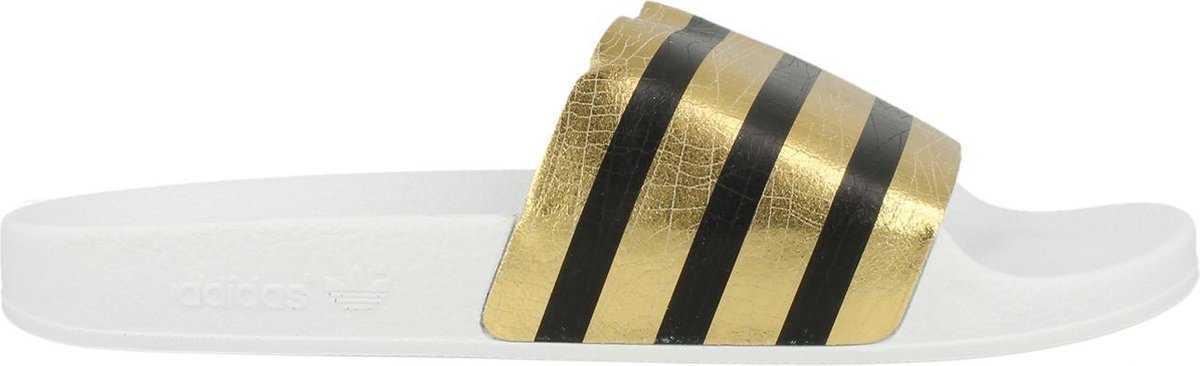 adidas ADILETTE W Goud;Wit maat 40.5 | bol