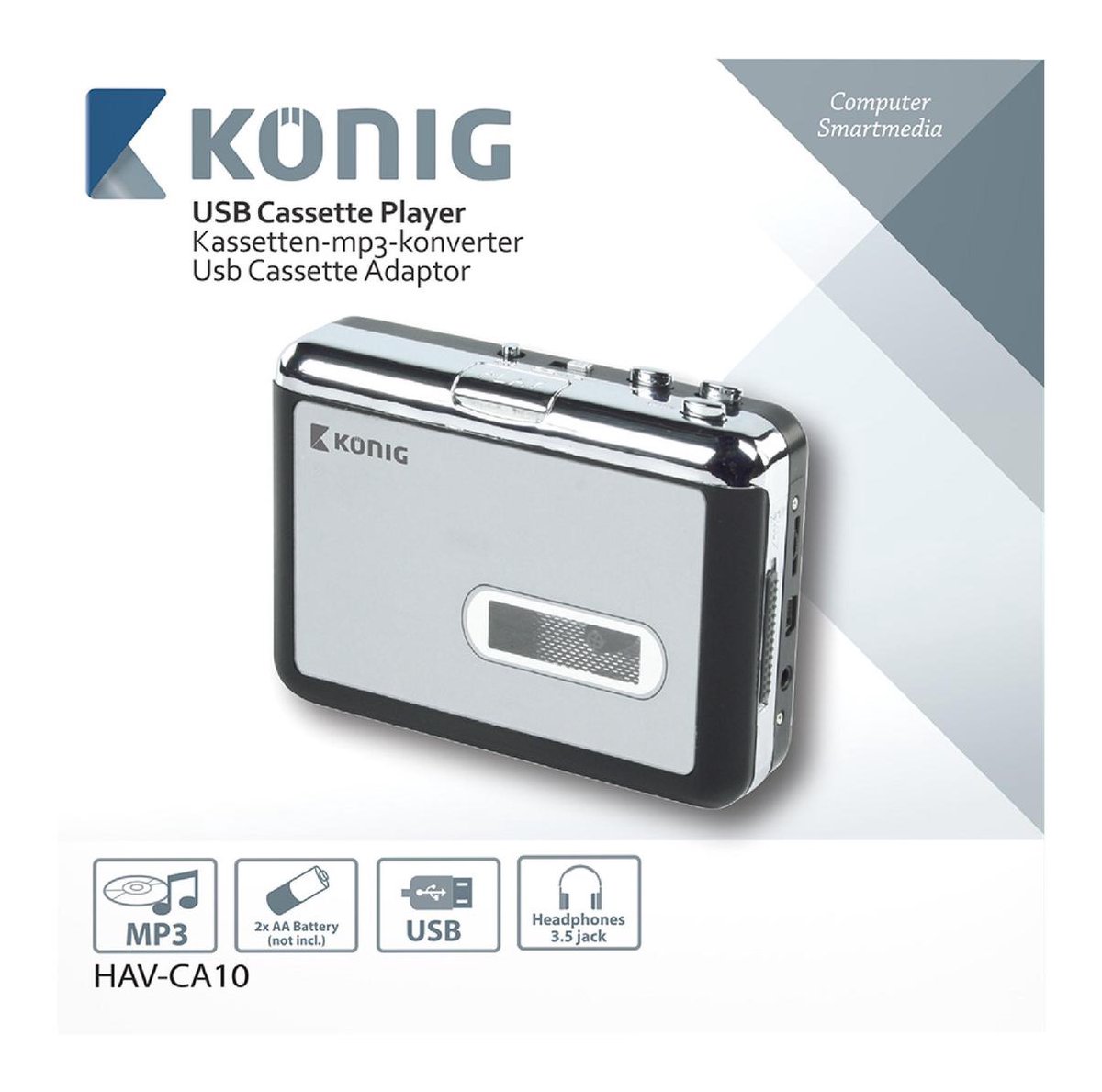Convertitore da cassette audio a MP3 KONIG HAV-CA10 