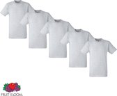 Fruit of the Loom - 5 stuks American Heavy T-shirts Ronde Hals - Asgrijs - L