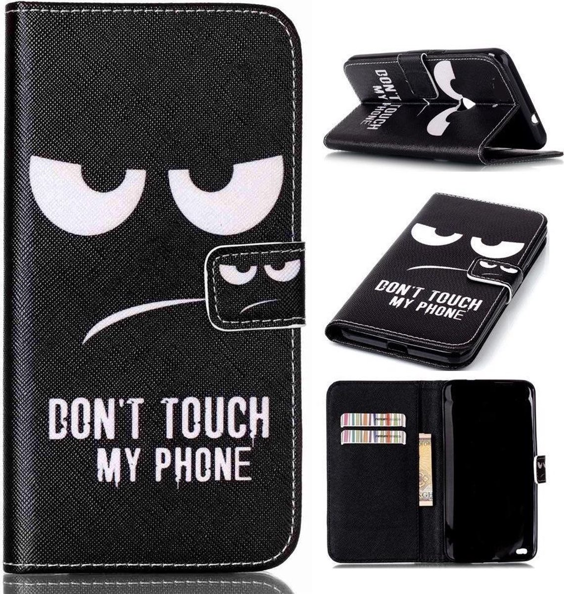 iCarer Dont touch my phone wallet case hoesje Geschikt voor: Motorola Moto X play