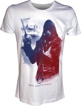 Assassins Creed Unity -S- T-shirt Wit, Arno in Franse Vlag