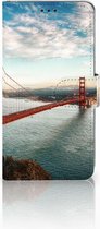 Geschikt voor Samsung Galaxy S10 Hoesje Bookcase Golden Gate Bridge