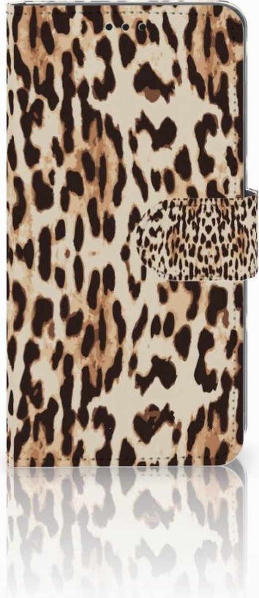 Boekhoesje voor Samsung Galaxy S10 Telefoonhoesje met Pasjes Leopard