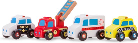 New Classic Toys Speelgoedvoertuigen Set - 4 Auto's