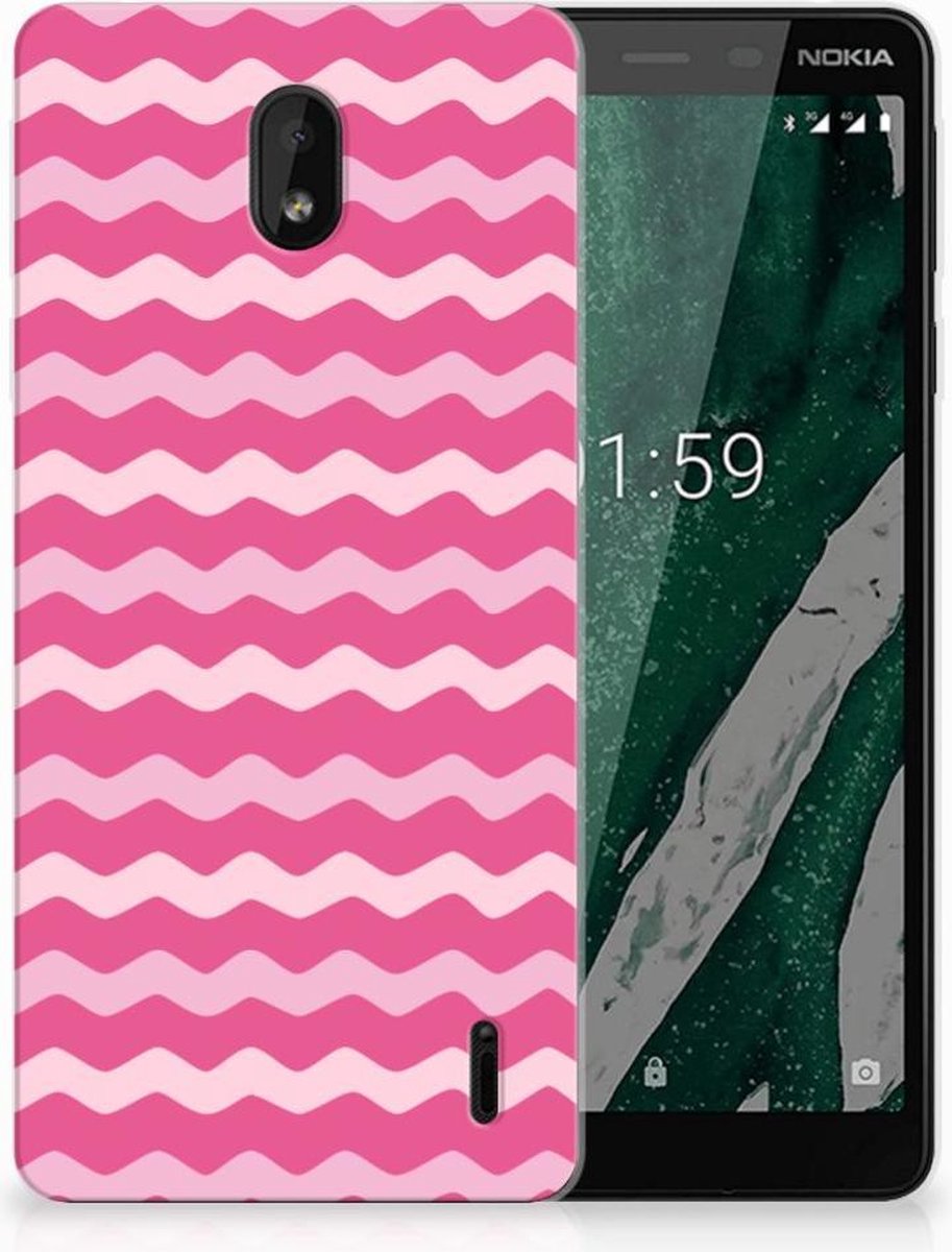 TPU Hoesje voor Nokia 1 Plus TPU bumper Waves Pink