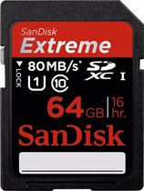 Sandisk Extreme PLUS SD kaart 64 GB