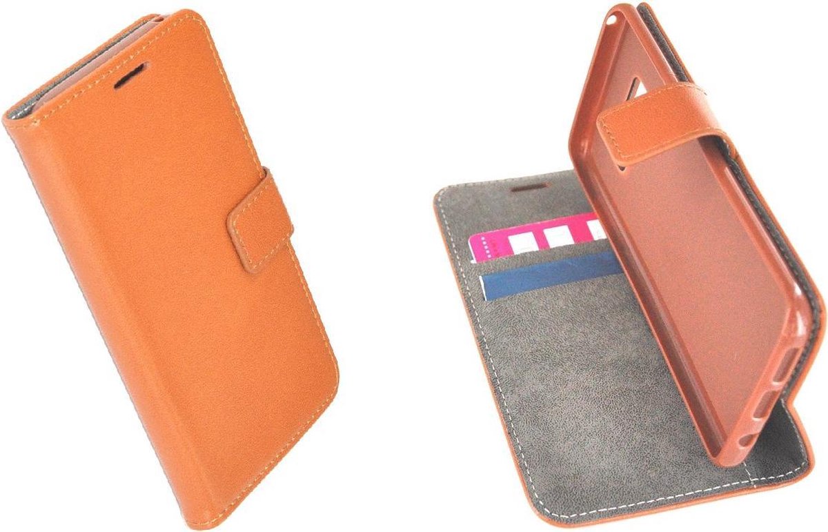 Geschikt voor Samsung Galaxy S8 Lichtbruin effen bookstyle wallet case hoesje