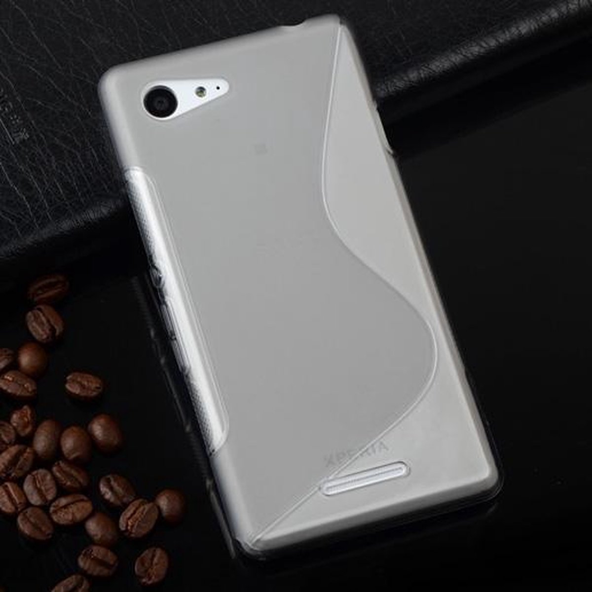 Comutter silicone hoesje Geschikt voor: Sony Xperia E3 transparant