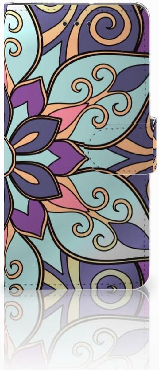 Motorola Moto G7 Play Hoesje Purple Flower