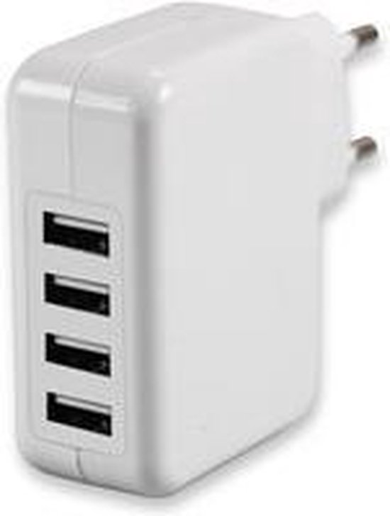 Mr Handsfree 4USB home charger 2.1 duopack | bol.com