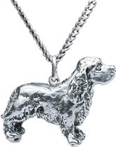 Zilveren Cocker Spaniel Engels COOLDOG™ ketting Hanger Hond .925 Zilver