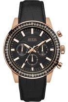 Guess W0867G1-Horloge-Leer- Zwart-Ø 46 mm