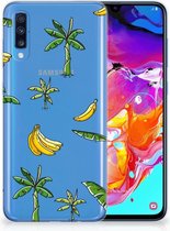 Geschikt voor Samsung A70 TPU Siliconen Hoesje Design Banana Tree