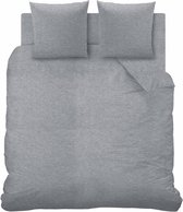 Matt & Rose Jersey Gris Chiné - Dekbedovertrek - Hotelmaat - 260 x 240 cm - Grijs