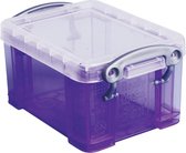 25x Really Useful Box visitekaarthouder 0,3 liter, transparant paars