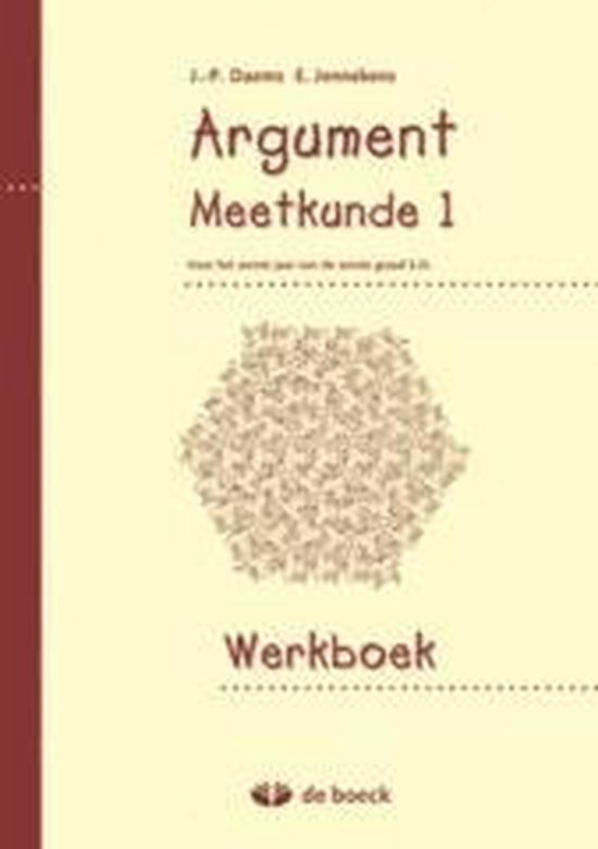 Cover van het boek 'Argument 1 - meetkunde - werkboek'