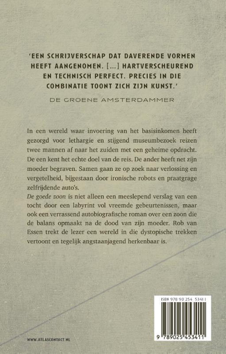 De goede zoon - back cover
