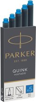 22x Parker Quink inktpatronen koningsblauw, doos met 5 stuks