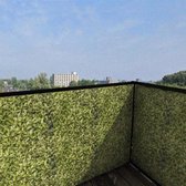 Villa Madelief | Balkonscherm groene haag | 100x300cm | Dubbelzijdig | Balkondoek