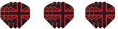 3 sets (9 stuks) Dragon darts Britse vlag zwart rood dart flights – darts flights