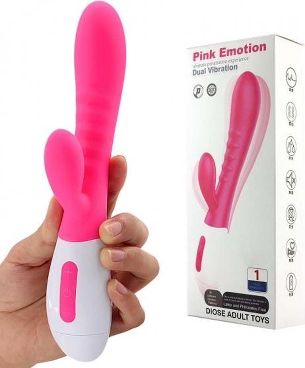 trendy design - gspot vibrator - pink emotion - g spot dual motor - vibrator - 10 speed - 20 cm - pink
