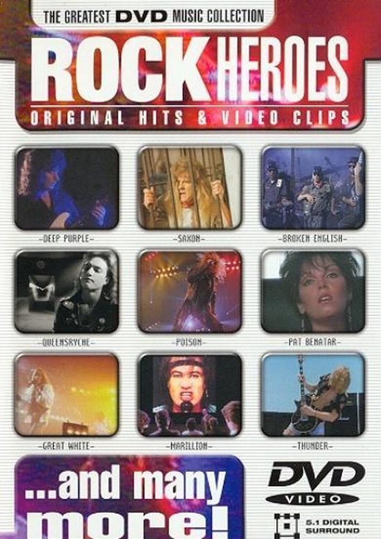 Rock Heroes - Original Hits & Video Clips DVD